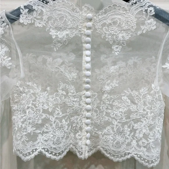 Embroidered Bridal Bolero - Picture 4 of 5